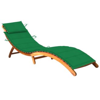 vidaXL Vidaxl - Tumbona De Jard&iacute;n Con Coj&iacute;n Madera Maciza De Acacia