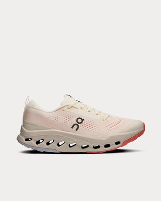 On Womens Cloudsurfer Trail 2 Running Shoes In Ivory Salmon