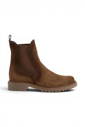 Tamaris Womens Brown Leather High Chelsea Ankle Boots - 25427-41