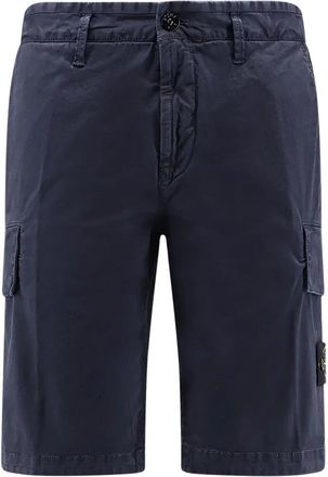 Stone Island Cargo Shorts - Heren - Korte Broeken - Blauw - W28 - Katoen - Korte Broeken