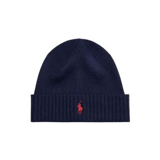 Polo Ralph Lauren Berretto in lana Signature Pony - - Accessories - Uomo - Blu - ONE SIZE