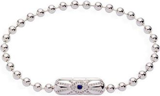 Alex and Ani Ball Chain Barrel Closure Bracelet with Evil Eye in Silver at Nordstrom