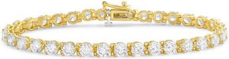 Diana M. Jewels 14kt yellow gold 1cts round lab grown diamond 3-prong tennis bracelet