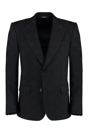 Dolce & Gabbana Black Peaked Lapel Blazer