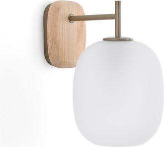 La Redoute Interieurs Wandlamp in eik en mat glas, Navida