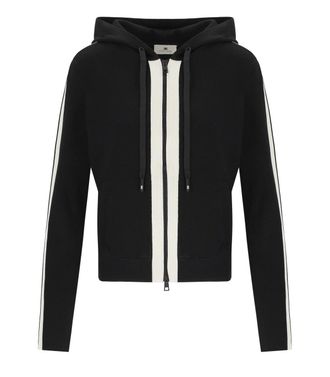 Elisabetta Franchi FELPA CON ZIP NERA ELISABETTA FRANCHI