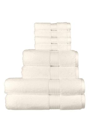 Christy Supreme Hygro Luxury 100% Supima Cotton 8 Piece Towel Sets in Off-White