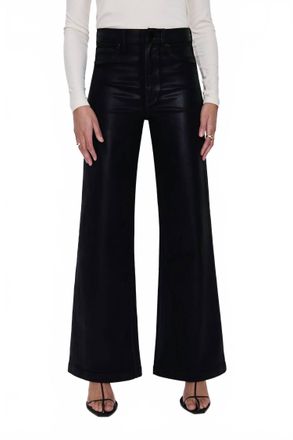 Pistola Denim Lana High Rise Ultra Wide Jean In Coated Noir