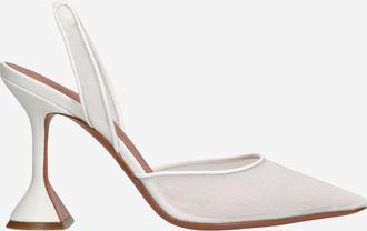 Amina Muaddi Zapatos de tac&oacute;n de malla Holli de Amina Muaddi