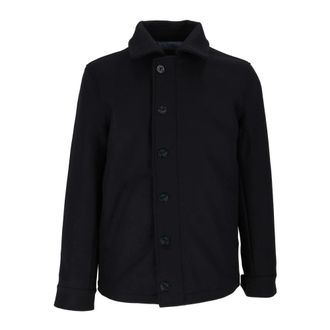 TELA GENOVA Michele Il Cappotto Corto - - Jackets - Uomo - Blu - M