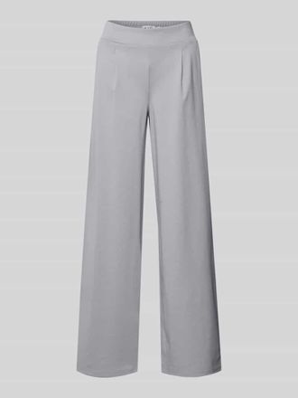 Ichi Wide Fit Stoffhose mit Viskose-Anteil Modell Kate in Hellgrau, Gr&ouml;&szlig;e XXL