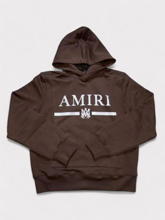 Amiri Mens MA Bar Hoodie Brown - Size Medium