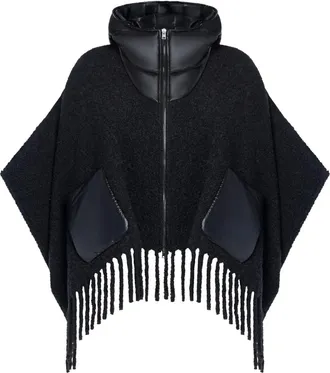 Herno fringed-hem jacket - Black