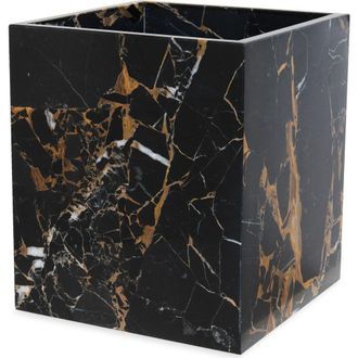 Kassatex Athenas Marble Waste Basket in Black/Gold at Nordstrom Rack