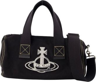 Vivienne Westwood Tassen, unisex, Zwart, ONE Size, Katoen, Paul Cylinder Crossbody