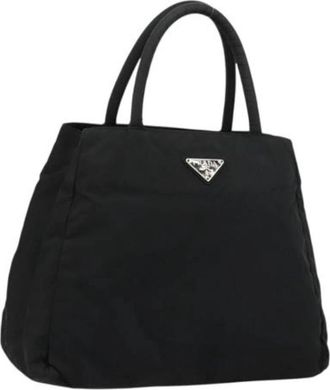 Prada Pre-owned Nylon Handbag - Dames - Vintage Handtas - Zwart - ONE Size - Nylon - Vintage