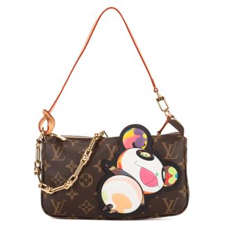 Louis Vuitton Pre-owned Womens x Takashi Murakami Panda Pochette Accessories Shoulder Bag - Brown - One Size