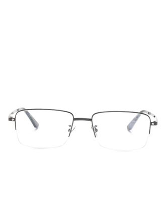 Cartier rectangle-frame glasses - unisex - Metal - 54 - Black