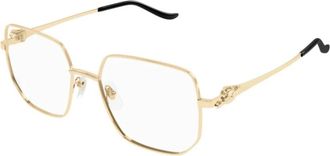 Cartier Elegant Tijdloos Horloge Model Ct 0568O - unisex - Brillen - Geel - 55 MM - Accessoires