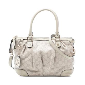 Gucci Pre-owned Handbags, female, White, Size: ONE SIZE Pre-owned Leather Shoulder Bag