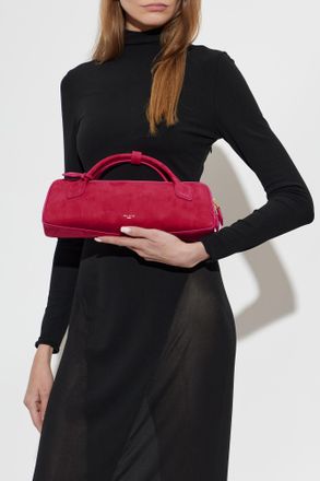 Alaia Suede Bag Teckel, Womens, Pink