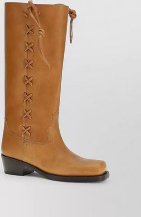 PARIS TEXAS calf leather lace-up boots