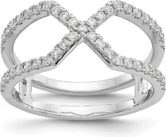 Diamond2Deal 14k White Gold Lab Grown Diamond Wedding Band Ring 1/2Ct Clarity- VS Color- D-E