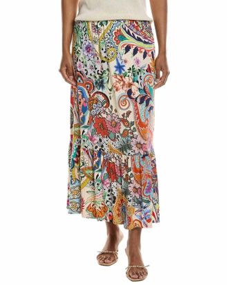 Johnny Was Janie Favorite Single Tiered Skirt In Amanda Amazing