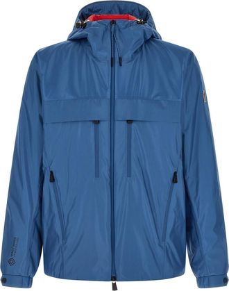 Moncler Blue Logo Hooded Jacket