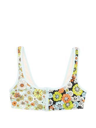 Alemais Orange Blossom Zip Scoop Top