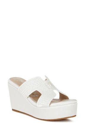 London Rag Renier Platform Wedge Sandal in White at Nordstrom Rack, Size 9