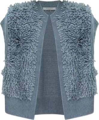 AllSaints Jassen, Dames, Blauw, S, Wol, Elias vest
