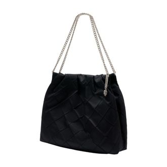 Tory Burch Womens Fleming Shoulder Bag Black Synthetic