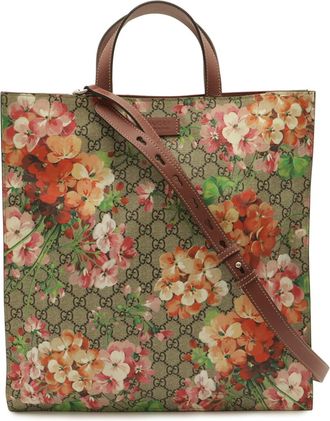 Gucci Beige Multi-Color Pink Gg Supreme Canvas Leather Shoulder Bag Tote Bag (Pre-Owned)