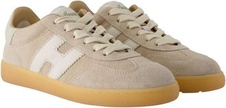 Hogan Womens Cool Sneakers - Hogan Leather Multicolor Beige Goatskin Shoes