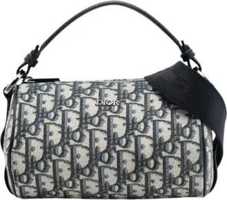 Dior Pre-owned Mini Bags, female, Blue, Size: ONE SIZE Pre-owned Oblique Roller