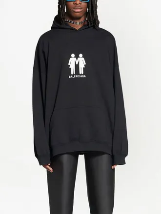 Balenciaga Felpa con stampa - Nero