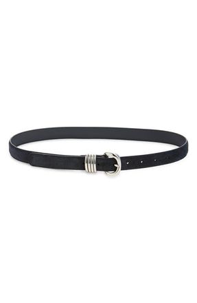 Madewell Metal Keeper Suede Belt in Juniper Berry at Nordstrom, Size X-Large