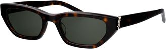 Saint Laurent Unisex Sunglasses Slm126 Havana Acetate Havana-Grey Havana/grey