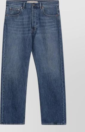 Valentino denim jeans belt loops five pocket design