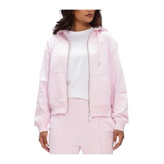 Calvin Klein Hoodies & sweatvesten, Dames, Roze, S, Katoen, Archive Logo French Terry Zip Hoodie