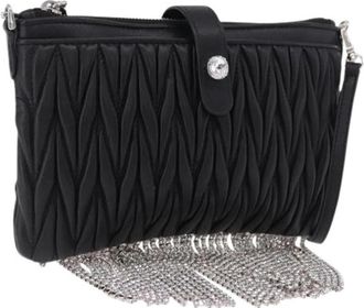 Miu Miu Pre-owned Shoulder Bag - Dames - Vintage Schoudertas - Zwart - ONE Size - Leer - Vintage
