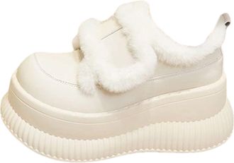 Generic Snow Boots WomenS Warm Boots Soft and Comfortable Can Adapt To The Cold and Harsh Environment Winter Boots for Women Uk Knee High (White, 3.5)