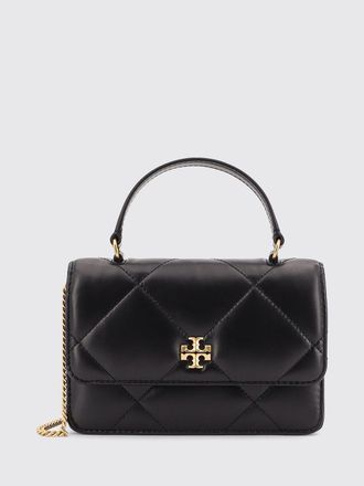 Tory Burch Kira Quilted Leather Mini Bag with Double T Logo and Chain Strap