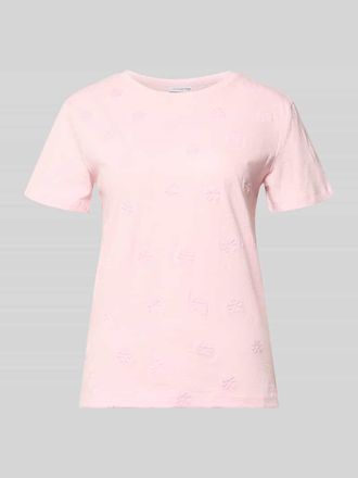 Jake*s Casual T-Shirt mit Rundhalsausschnitt in Pink, Gr&ouml;&szlig;e XXL