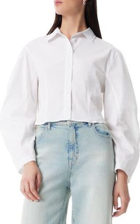 Robert Rodriguez Kelly Barrel Sleeve Button-Up Shirt in Optic White at Nordstrom Rack, Size X-Large