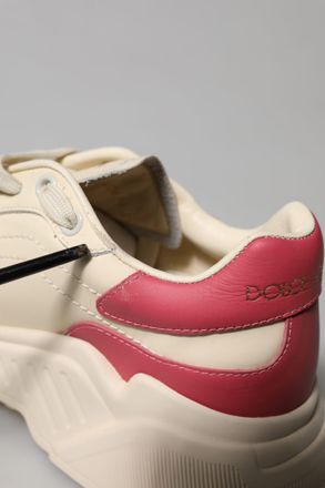 Dolce & Gabbana White Pink Leather Daymaster Sneakers Womens Shoes (Pre-Owned)