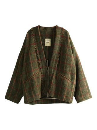 Uma Wang Jolla check-pattern jacket - Green
