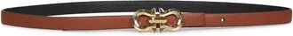Ferragamo Belts, female, Brown, 90 CM, Geometric Gancini Reversible Leather Belt