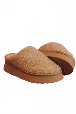 Mia Womens Icee Sherpa House Slippers In Tan